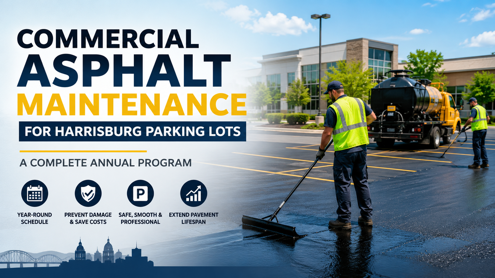 Commercial Asphalt Maintenance for Harrisburg Parking Lots: A Complete Annual Program